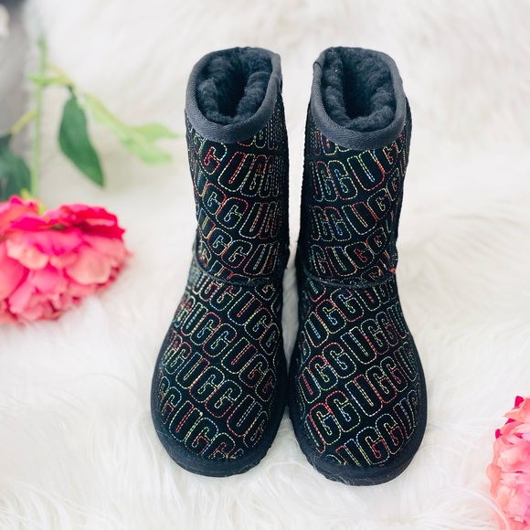 Kids UGG Multicolored Logo Boots - Picture 4 of 10